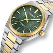 Stainless Steel Strap Waterproof Wristwatches with Luminous Hands for Men