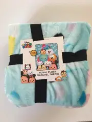 NEW Disney Tsum Tsum Soft Royal Plush Raschel Soft & Warm Throw Blanket 40"x50"