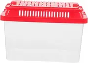Totority Portable Handheld Aquarium Breeding Box Transparent Reptile Feeding Tank for Fish Turtles Snakes and Pets Unique Prevent Escape Lid