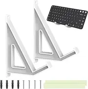 Laptop Stand Wall Mount,Keyboard Wall Mount Hanger Display - Adjustable Versatile Electronics Bedside Organization for Pictures Books Frames Routers Paintings