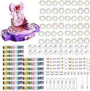 Charm Making Kit, Backpack Ornament Making Set, Keychain Charm Craft Set for Children Aged 4+, Quicksand Pendant Art Accessories