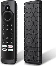 [FINTIE] Silicone Case for Fire TV Stick 4K Max (2nd Gen)/Toshiba/Insignia/Pioneer/2-Series/4-Series/Omni Fire TV Remote - Anti Slip Shockproof Cover for Alexa Voice Remote Enhanced, Black