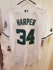 Washington nationals bryce Harper #34 white large jersey gorgeous