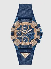 GUESS Denim Blue Iconic 40th Silicone Watch