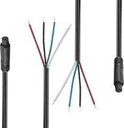 Tunghey 2Pack 4 Pin Dash Cam Cable, Rear Camera Wire Pigtail, Male to Bare Wire, 2m, Copper, Suitable for Dash Cam, Rear View Camera, Car Recorder