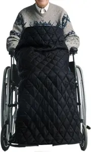 Wheelchair Blanket, Winter Windproof Wheelchair Blanket, Leg Protection Blanket for Adults, Thickened Plush Knee Blanket, Leg Blanket, Adult Blanke...