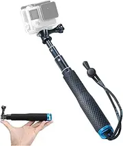 Selfie Stick, 19” Waterproof Extension Hand Grip Adjustable Monopod Pole Compatible with GoPro Hero(2018) Hero 10 9 8 7 6 5 4 3+ 3 Session, AKASO, Xiaomi Yi,SJCAM SJ4000 SJ5000 SJ6000 More