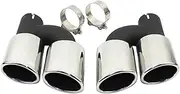 Accessories Stainless Steel Car Rear Exhaust Pipe Muffler Tip CLAMP Type Fit Compatible For Audi A4 A5 A6 A7 To Modify S4 S5 S6 S7