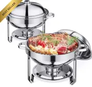 2-Pack 5.5QT SS Chafing Dishes Buffet Set Servers Warmers Lid