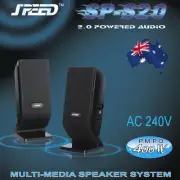 SPEED SP-S20 2.0 Stereo Speakers (240V) for PC iPad iPhone - Out of Stocks!!!