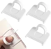 Sewing Gauge | 3 Pack 3.5mm Needle Gauge,Crafting Measuring Tools, Finger Protector, Edge Stitching Lock for Straight and Curved Seams