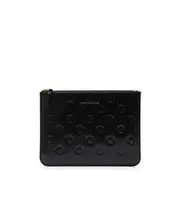 Comme des Garçons Wallet Dot Embossed Zipped Wallet One size Black