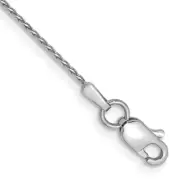 14K White Gold 9 inch .8mm Diamond-cut Parisian Wheat Anklet Bracelet