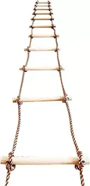 16ft Heavy-Duty Tree Climbing Rope Ladder for Kids & Adults - Indoor/Outdoor Fun