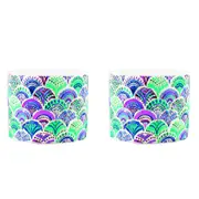 2x Maine & Crawford Arial 11cm Ceramic Plant/Flower Pot Home/Garden Decor Purple
