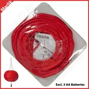 IKEA FÖSSTA FOSSTA LED Lantern/Lamp, Battery Operated/Red, 11" diameter, NEW