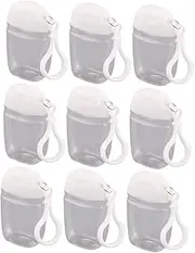 Beaupretty 9pcs Portable Keychain Travel Bottles Multi Use Makeup Dispenser Leak Hand Lotion Containers with Hanging Hook for Travel and Daily Use