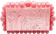 [Tngan] Women Acrylic Evening Clutch Box Purse Marble Handbag for Wedding Cocktail Party Banquet