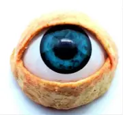 Halloween Prop Realistic Life Size Eye DOT third eye, masks, Teal Blue