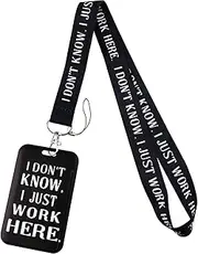 Generic Black Funny Lanyard for ID Badge & Keys - Cool Keychain Lanyard for Women, Men, Teens - Office Staff Name Tag Neck Badge Holder