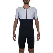Triathlon Suit Cycling Skinsuit ，Quick Dry Short Sleeve ，Bicycle Clothes Swimming WAITAO (Color : 1, Size : Small)