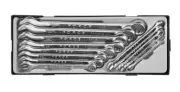 Force T5134 1/4"-1" 13pc Imperial SAE Ring Open End Combination Spanner Wrench