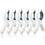 Beach Towel Clips Plastic Clothes Pins Pack of 6 Heavy Duty Multi-Purpose Win...