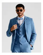 [Blaq] Tailored Suit Jacket Puppytooth In Blue