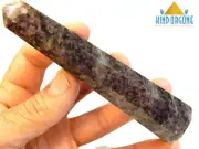 Pink Garnet Obelisk Crystal, Healing Crystals Pillar Tower Reiki Stone 4.5" GPC