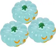 Realistic Glow-in-the-dark Pumpkins Decorative Mini Pumpkins for Porch Halloween Decorations 3pcs Set