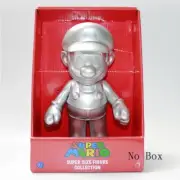 Big Super Mario Bros Toys Silver Mario Anime Figures PVC Action Figure Model