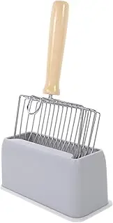 BELLIFFY 1 Set Stainless Steel Cat Litter Shovel Poop Scoop Sturdy Cat Litter Scooper Long Handle Metal Litter Scoop Cat Litter Scooper Metal Cat Litter Scoops Metal Cat Scooper Pet Scoop