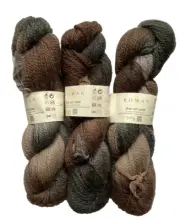 LOT of 3 ~ Rowan Yarn Fine Art Aran #551 Wool, Mohair, Alpaca, Silk 186y