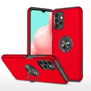 Samsung Galaxy A32 4G Compatible Case Cover With Shockproof And Magnetic Ring Holder - Red