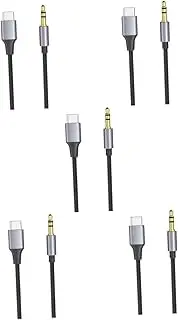 UKCOCO 5pcs Audio Adapter Cable Audio Cord Audio Equipment Cable Audio Transferring Cable Earphone Converter USB c to 3.5mm Audio Cable Connector Wire Audio Conversion Cable Audio Wire