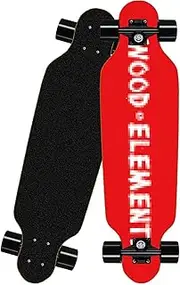 Sports Skateboard Longboard, 24" 8-Layer A-Level Maple Heat Transfer Wood Pattern Mini Longboard Dance Board for Beginners