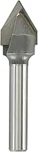 Biaungdo 60 Degree Carbide Tip V-Groove Engraving Bit Router Bit, 1/2 Inch Cutter Diameter with 1/4 Inch Shank Cemented Carbide Woodworking Cutting Tools