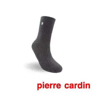 【pierre cardin 皮爾卡登】毛巾底寬口紳士襪-深灰(紳士襪/休閒襪/男襪)