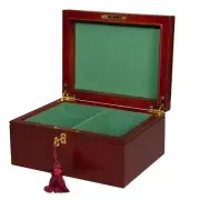 Premium Chess Box - Mahogany - With House of Staunton Logo