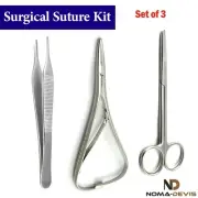 Surgical Suture Kit Mathieu Needle Holder Suture Adsson Tweezer Stitch scissor