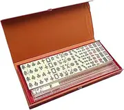 Mahjong Tiles Mini Travel Mahjong Set Mahjong Board Game Classic Mahjong Game Set for Family Friends Colleagues Outdoor Camping Chinese Mahjong