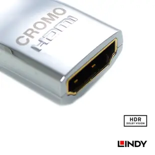 LINDY 林帝 CROMO 鉻系列 micro HDMI(D公) 轉 HDMI(A母) 2.0 轉接頭 (41510)