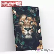Paint By Numbers Kit Lion Nature Brush Beginner DIY Acrylic Home Kids Wall Decor