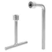 2pcs Spanner Extension Rod Hook Spanner Utility Bike Spanner Ratchet Socket