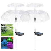 Jellyfish Outdoor Stake Lamp 2pcs Fireworks Fairy String LED Lights Garden Solar