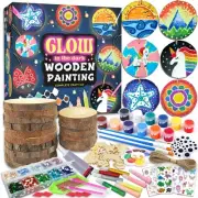 klmars Kids Wooden Painting Kit-Glow in The Dark-Arts & Glow the Dark