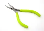Micro-Fine Bent Nose Pliers By Beadsmith Lime Green Handles