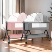 3-IN-1 Baby Bed Convertible Cots Co-Sleeper Bassinet Comfortable Bedside Cradle