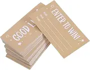 GETAJGHSD 200pcs Blank Raffle Tickets Entry Form Cards for Giveaways Contests Auctions with Name Email Phone Fields Smooth Writing Surface for Events Clubs Businesses