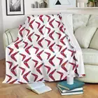 BOOMERANG ABORIGINAL PATTERN WHITE BACKGROUND PREMIUM BLANKET